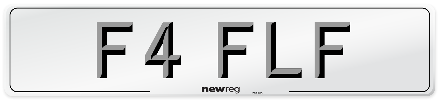 F4 FLF Number Plate from New Reg